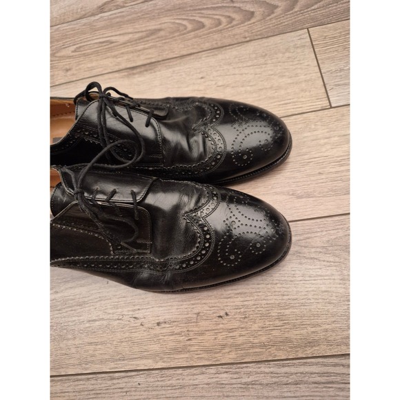 Bally Switzerland Mens Black Leather Wingtip Goodyear Oxford Dress Shoes 10 E main image 11